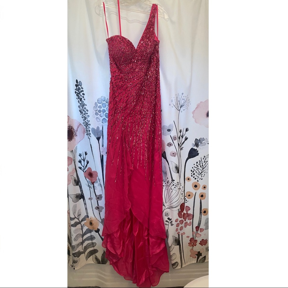 Hot Pink Sequin Prom/Formal Dress